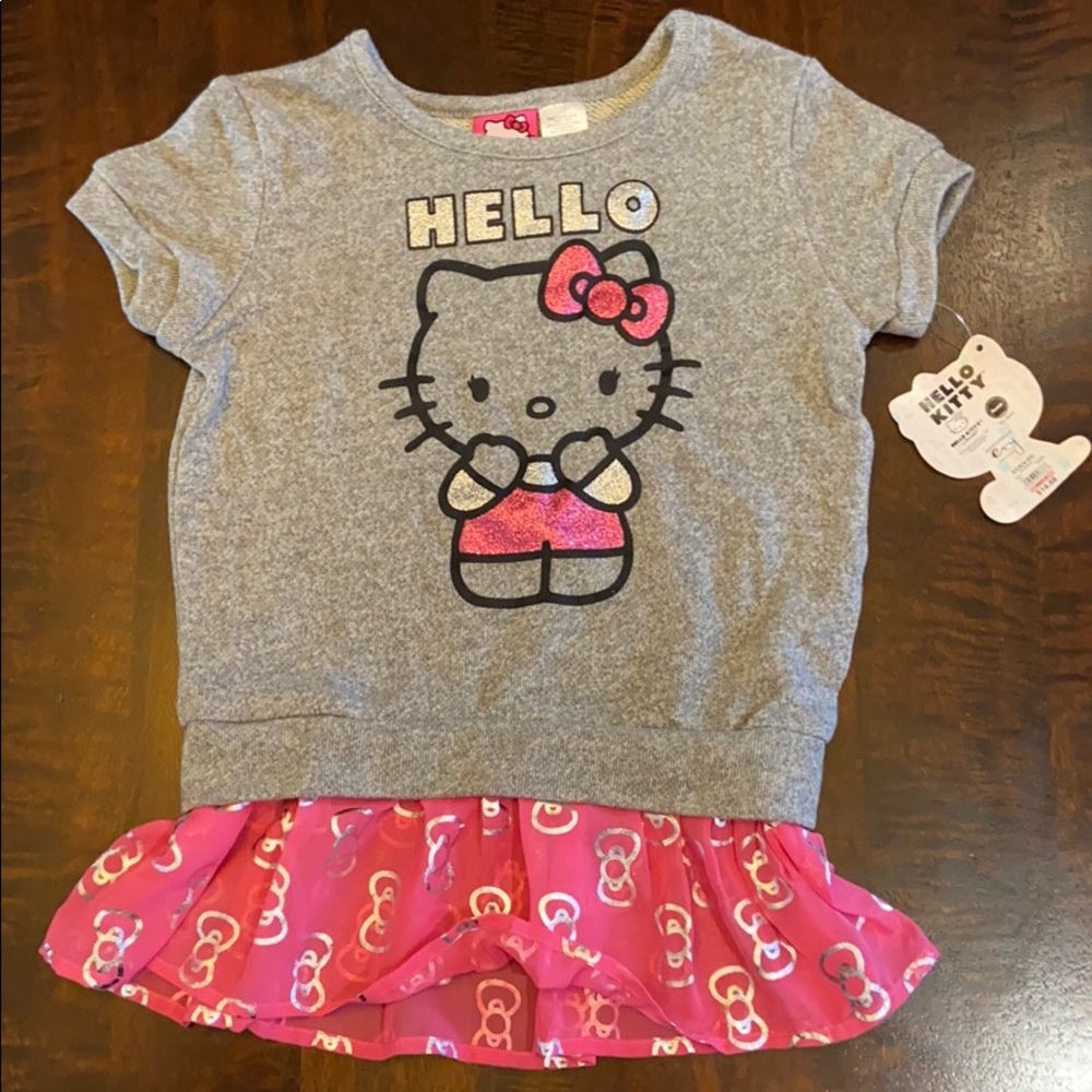 Sanrio Hello Kitty Short Sleeve Shirt Ruffle Hem